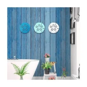 Decoración de pared de dólar de arena 3 piezas de madera_6