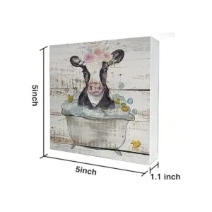 Cartel divertido de madera para baño decoración de_2