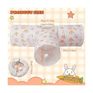 BWOGUE Túneles y tubos de conejito plegables de zanahoria_2