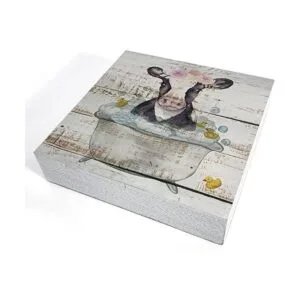 Cartel divertido de madera para baño decoración de_3