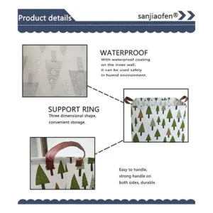 Sanjiaofen Cesta de almacenamiento cuadrada para la_4