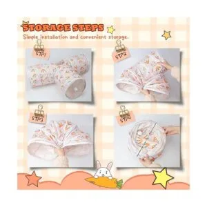 BWOGUE Túneles y tubos de conejito plegables de zanahoria_4