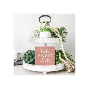 Letrero de madera rosa para baño decoración de_5