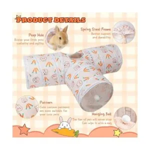 BWOGUE Túneles y tubos de conejito plegables de zanahoria_3