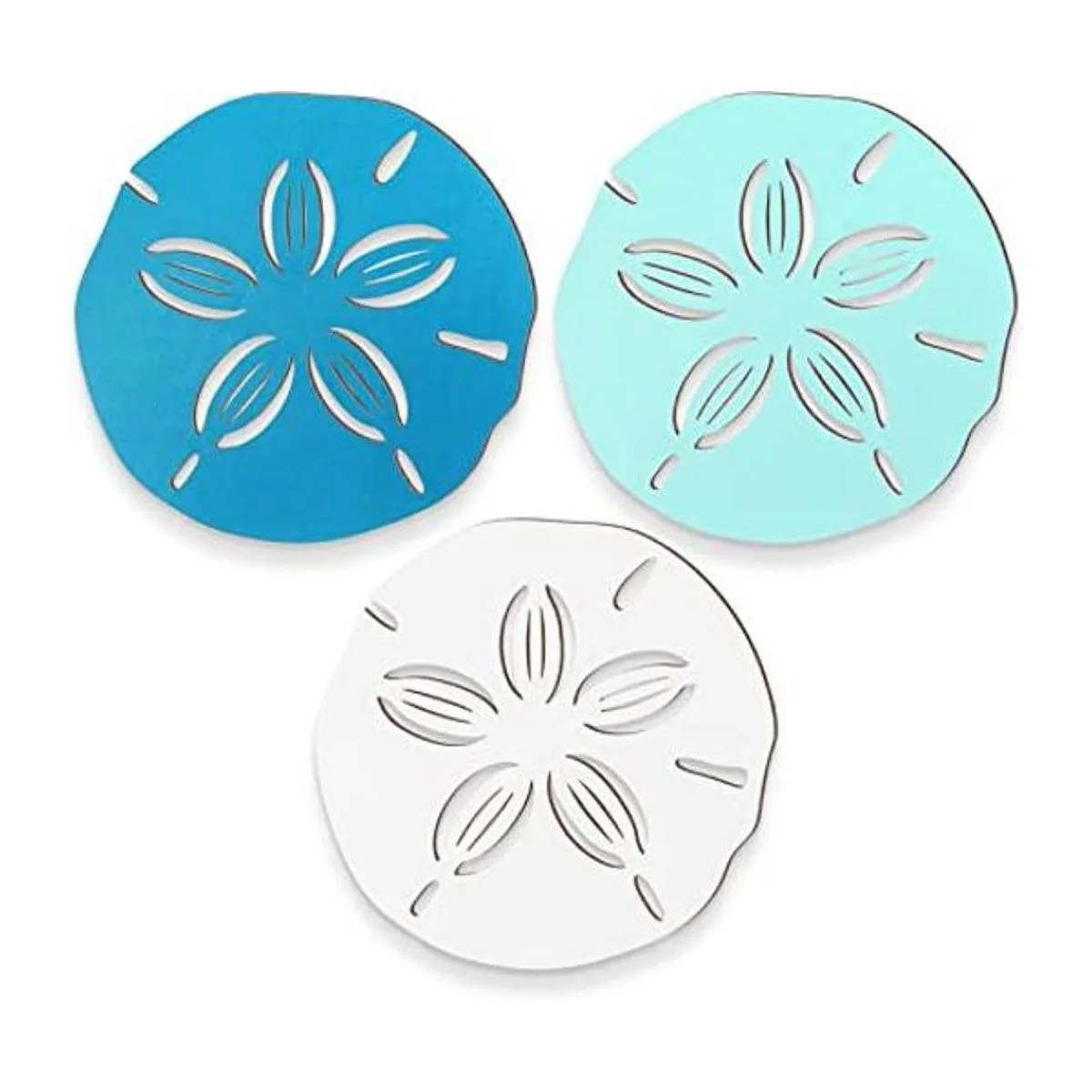 Decoración de pared de dólar de arena 3 piezas de madera_1