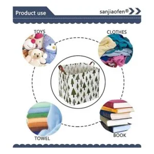 Sanjiaofen Cesta de almacenamiento cuadrada para la_6