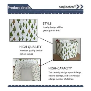Sanjiaofen Cesta de almacenamiento cuadrada para la_5