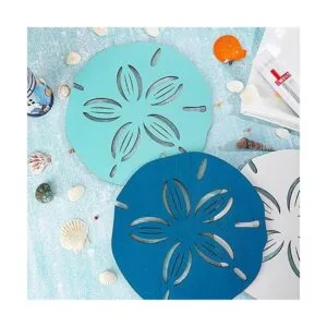 Decoración de pared de dólar de arena 3 piezas de madera_3