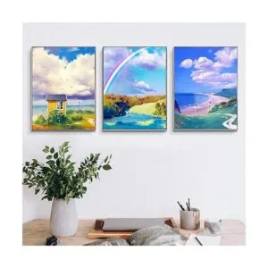 ACSAUMMY Pintura por números para adultos paquete de 4_7