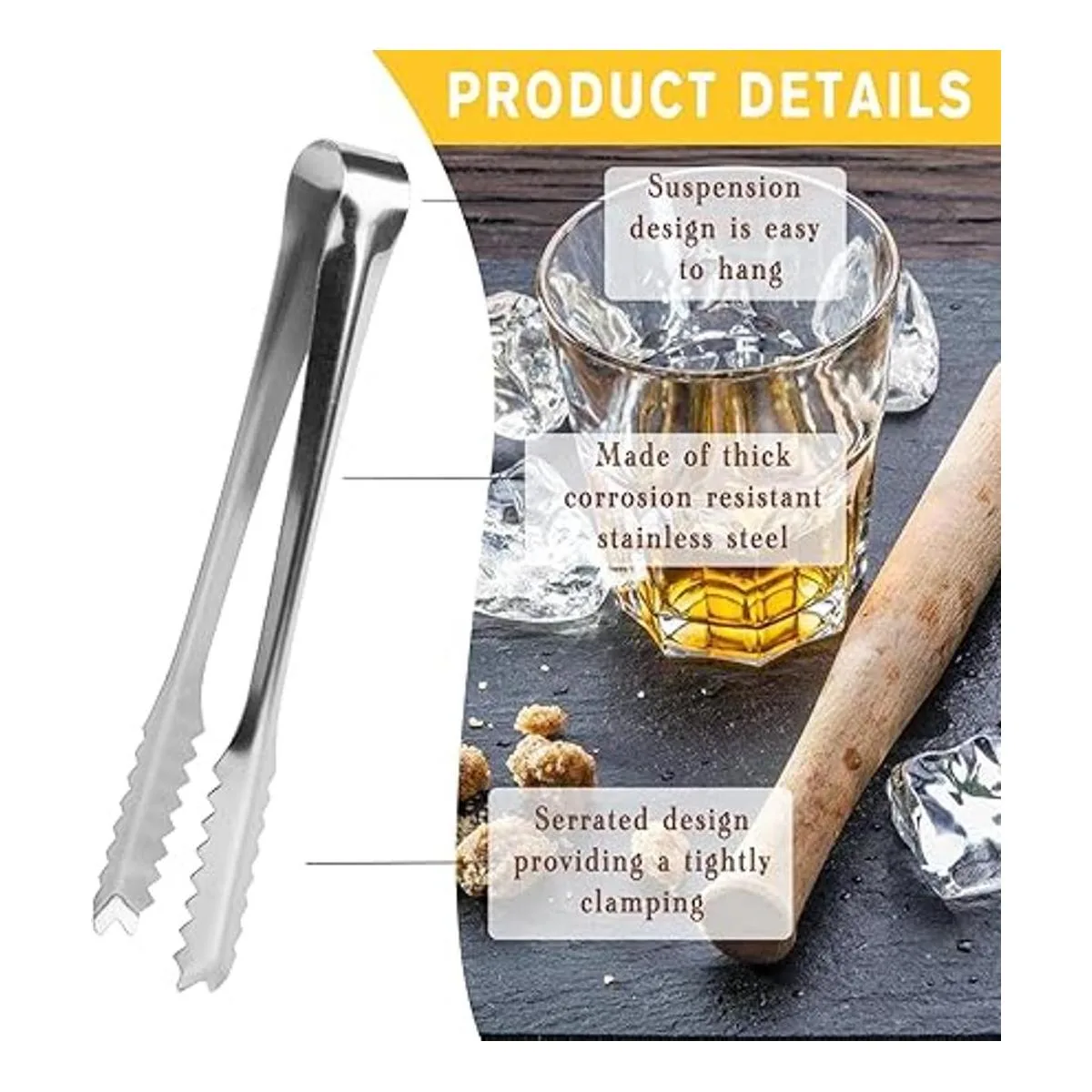 Black Menba Sweet Candy Buffet Pinzas y cucharas para_4