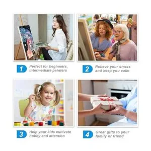 ACSAUMMY Pintura por números para adultos paquete de 4_5