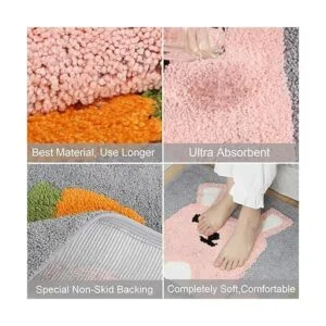 Ankah Alfombra de baño bonita para ducha de lujo de alta_3