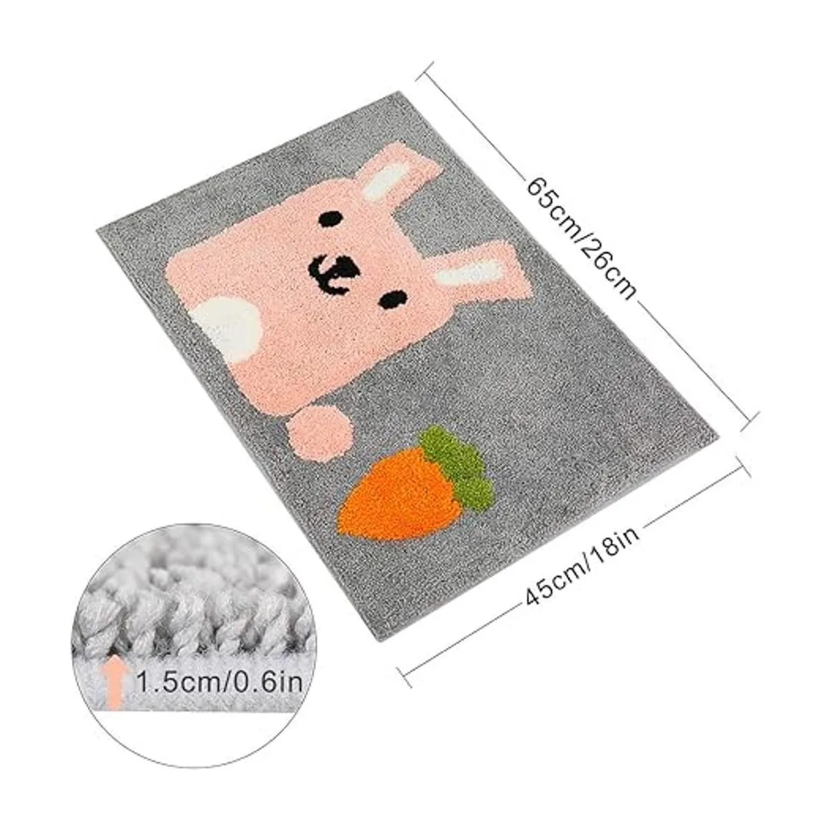 Ankah Alfombra de baño bonita para ducha de lujo de alta_5