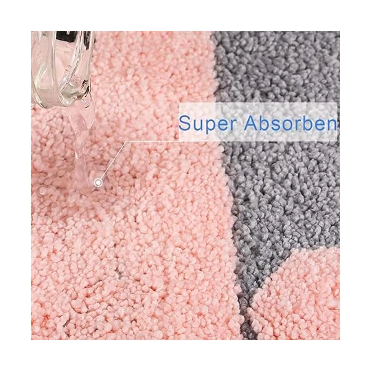 Ankah Alfombra de baño bonita para ducha de lujo de alta_2