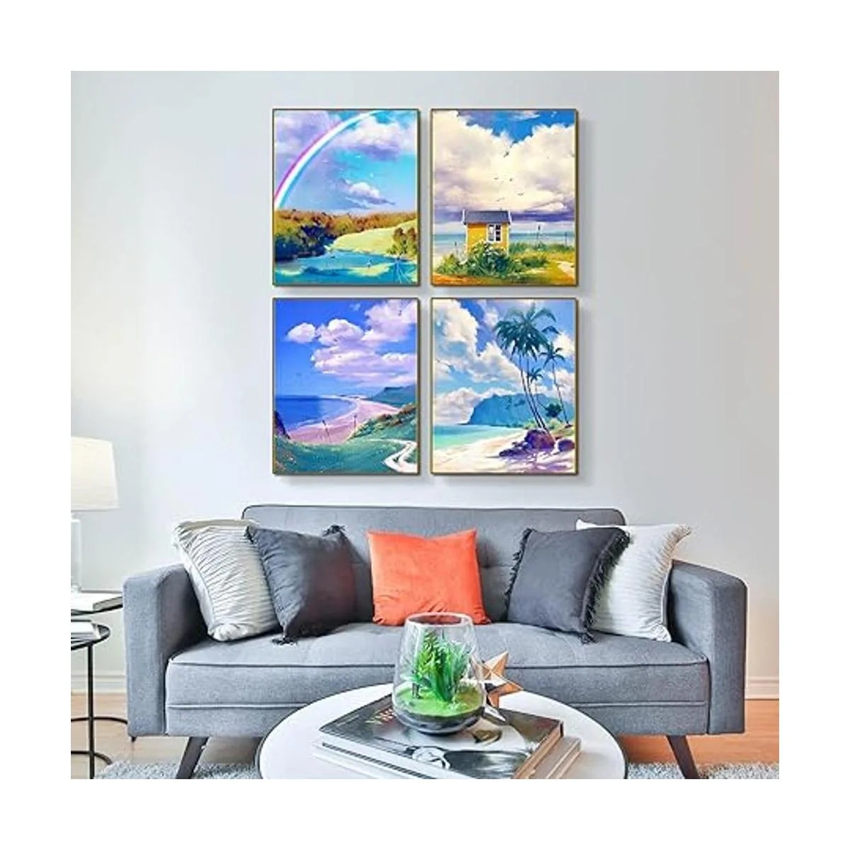 ACSAUMMY Pintura por números para adultos paquete de 4_2