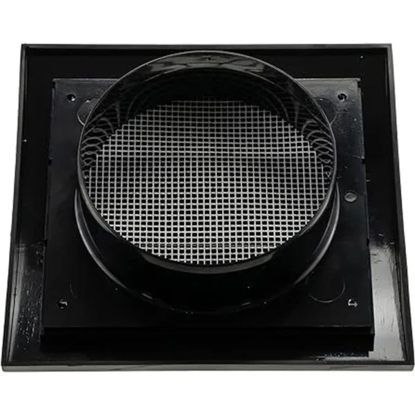 Vent Systems Cubierta de ventilación de aire negra de 4_3