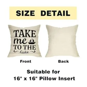 Fbcoo Life is Better at The Lake House Juego de 4 fundas_2