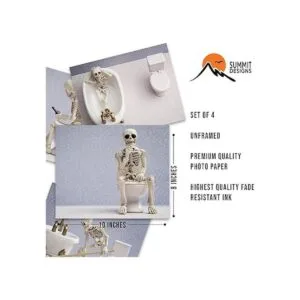 Impresiones de baño de esqueleto arte de pared de_2