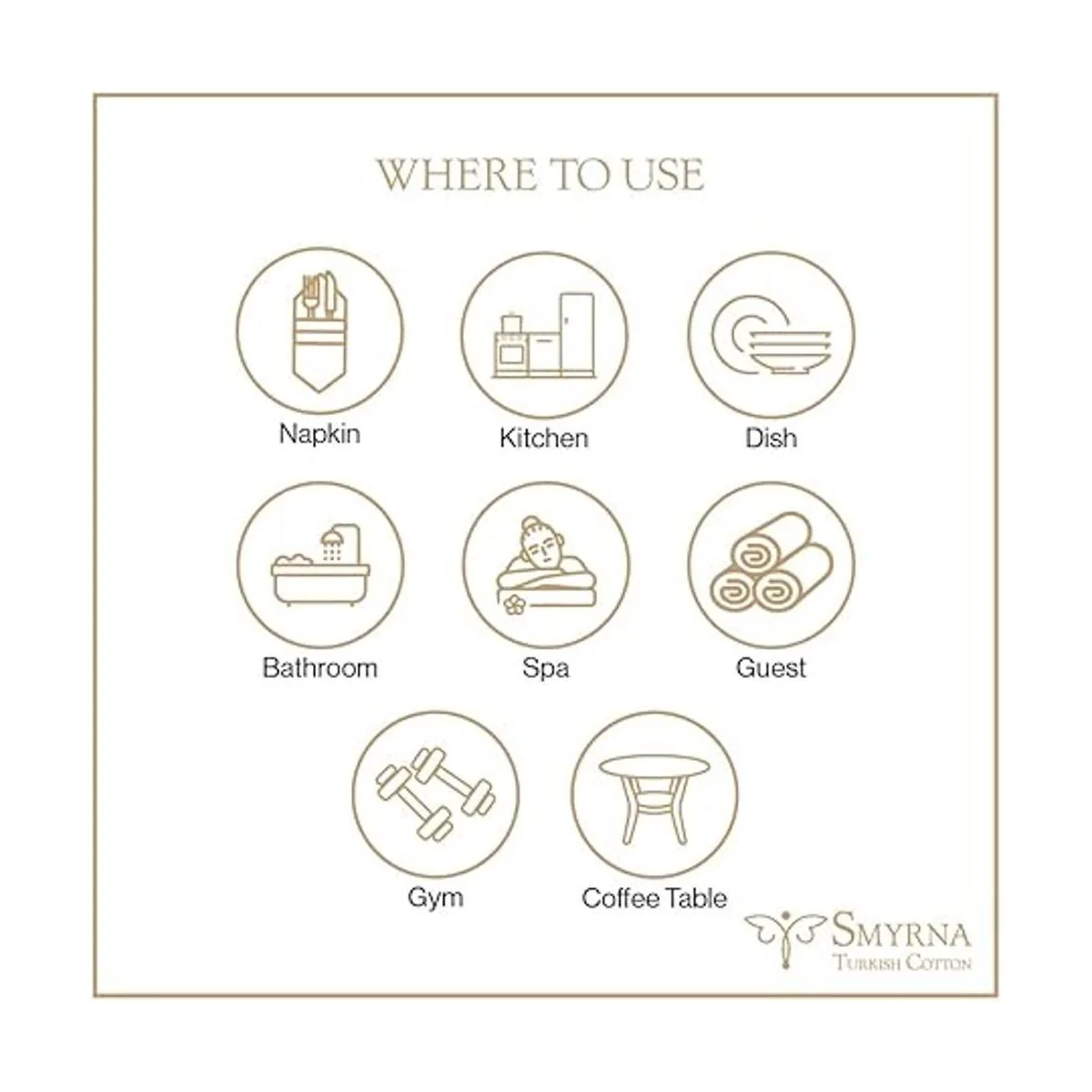 Smyrna Turkish Cotton Juego de 6 toallas de cocina de_4