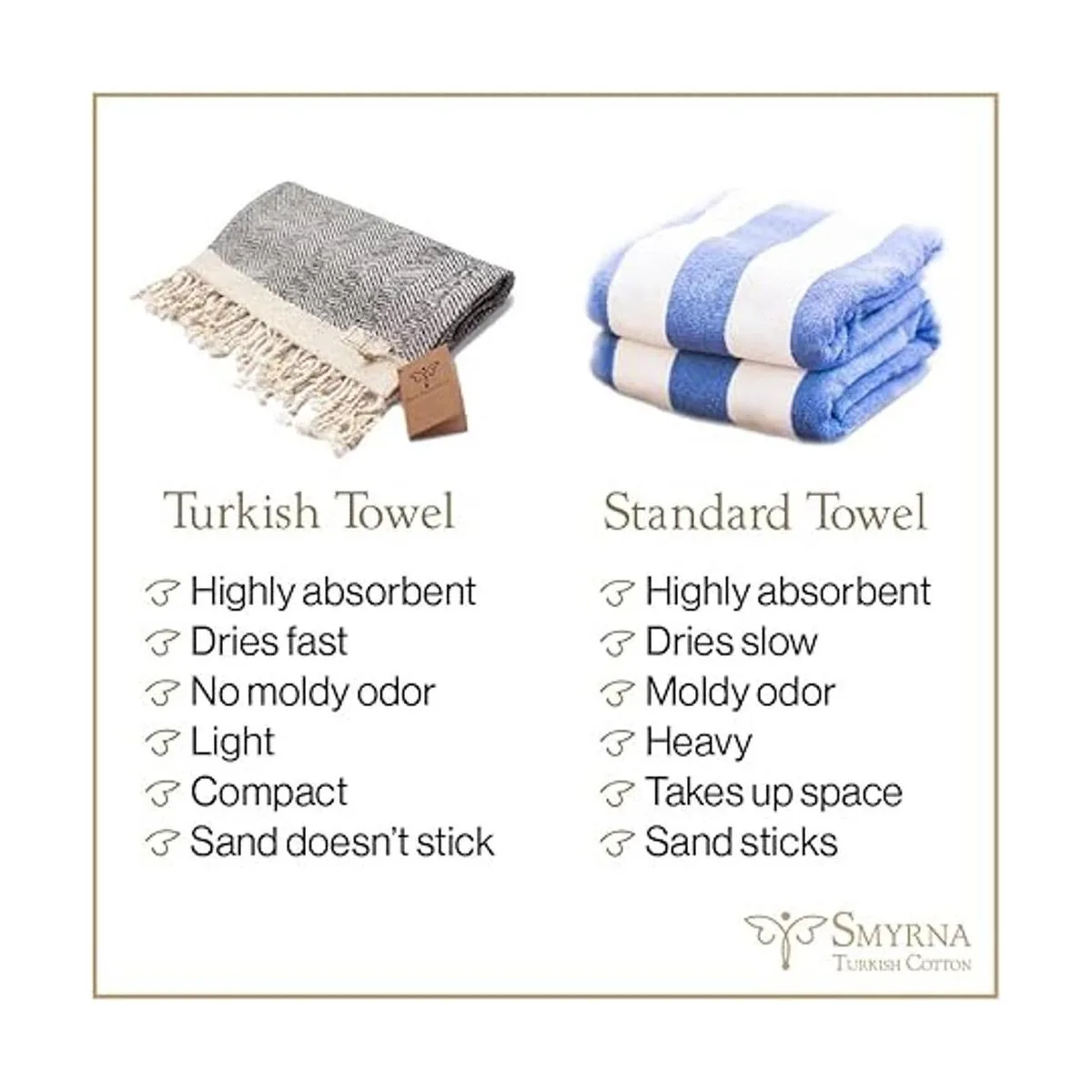 Smyrna Turkish Cotton Juego de 6 toallas de cocina de_5