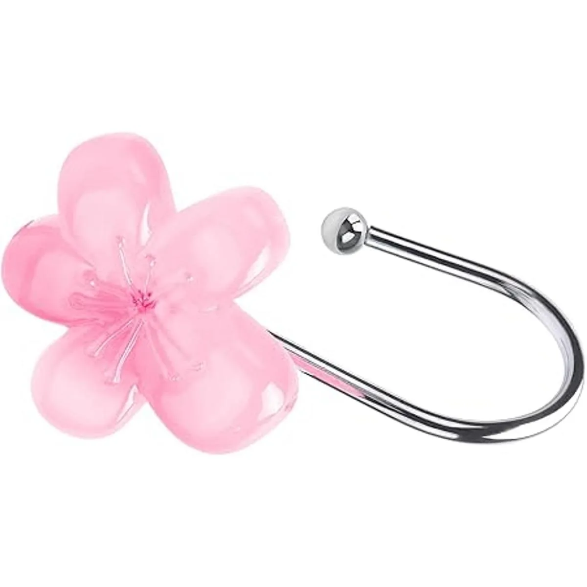 Bonitos ganchos para cortina de ducha con flores que_2