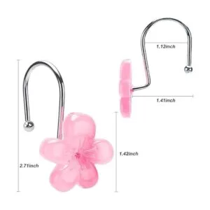 Bonitos ganchos para cortina de ducha con flores que_5