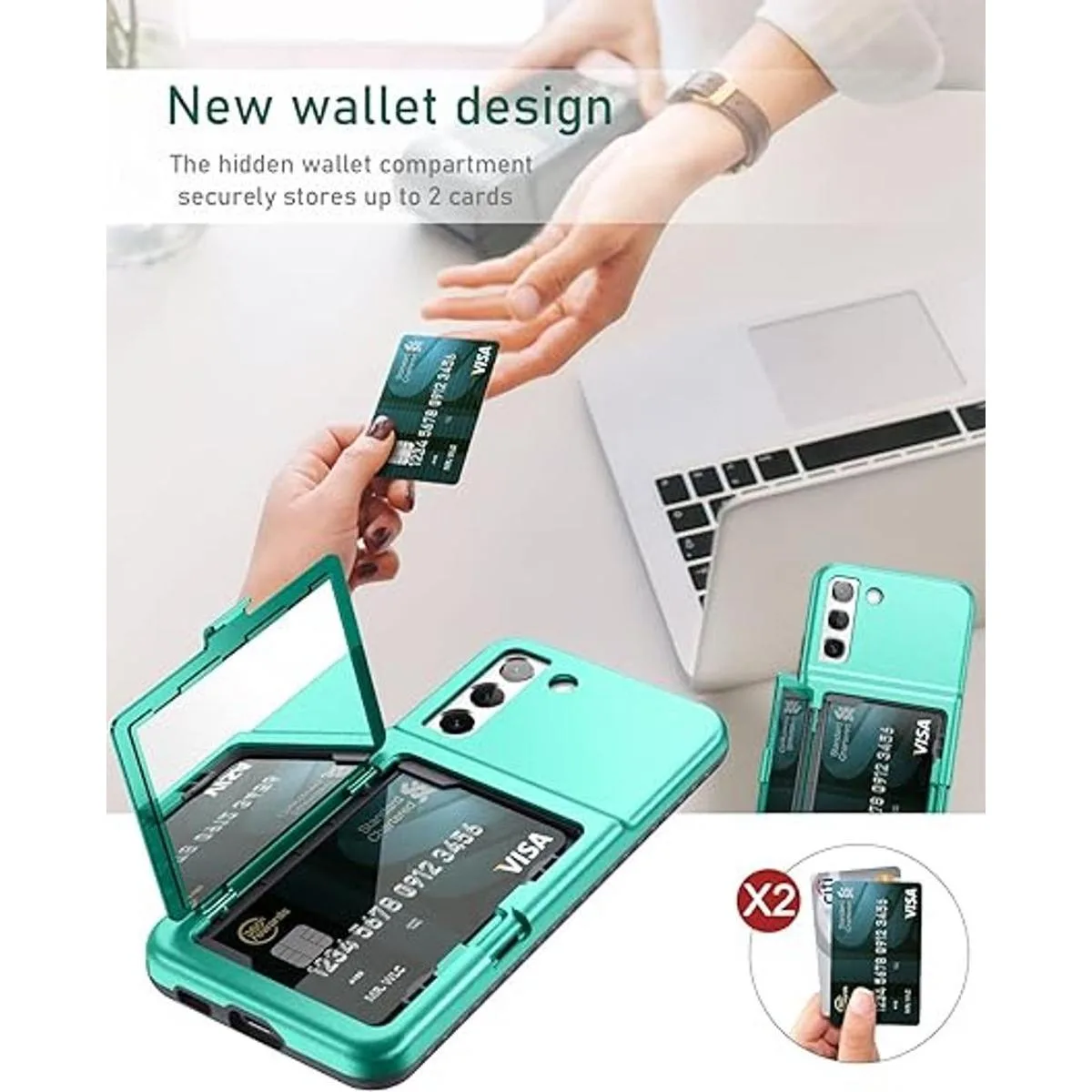 WeLoveCase Funda tipo cartera para Samsung Galaxy S22_5