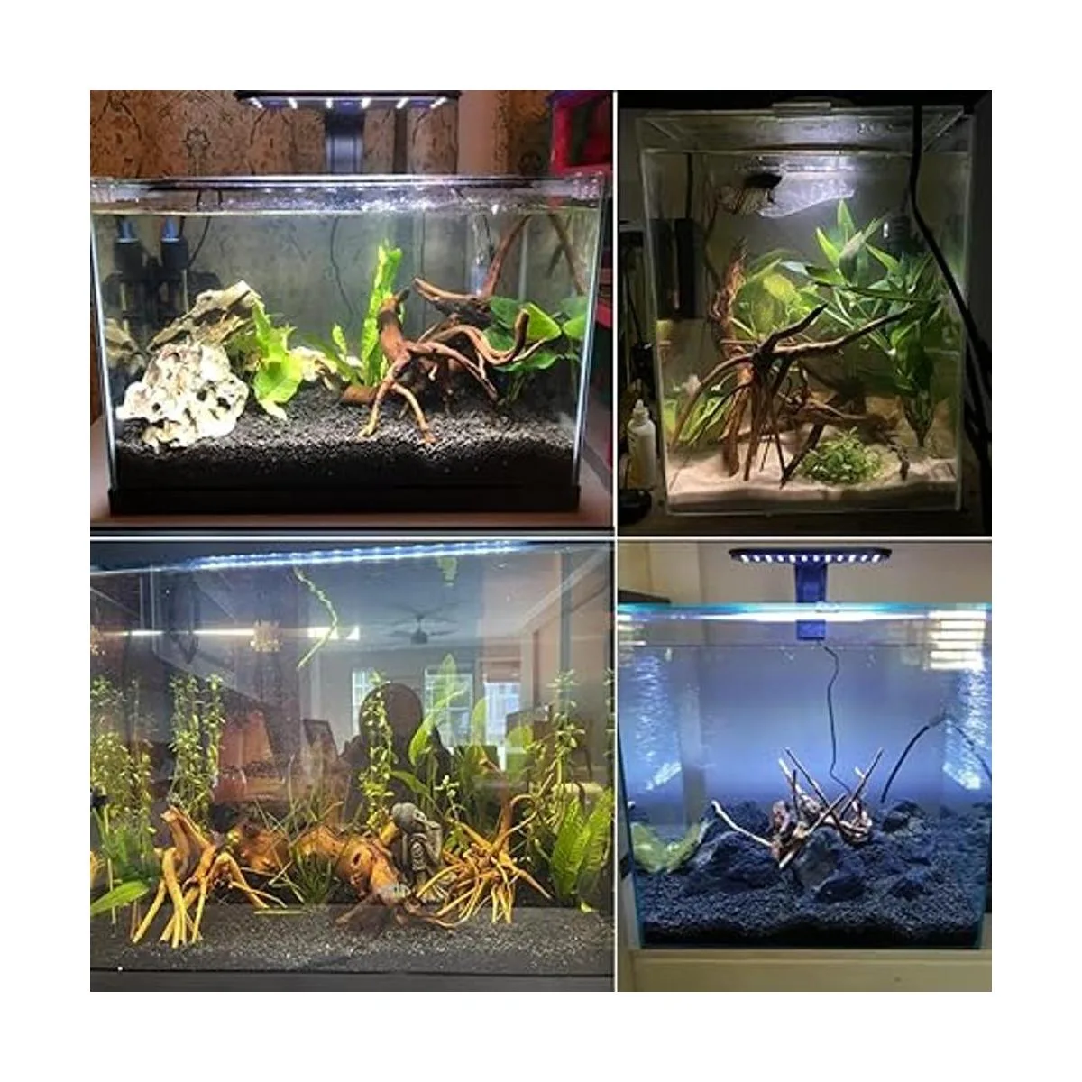 Tfwadmx Acuario Madera Natural Reptil Rama de Peces Tanque_2