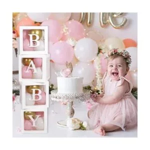 Kit de decoraciones de baby shower prémium para niños o_6