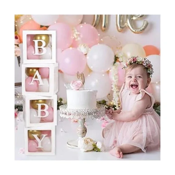 Kit de decoraciones de baby shower prémium para niños o_6