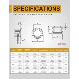 EASYEAH 160 piezas de buje a presión de cable protector_2