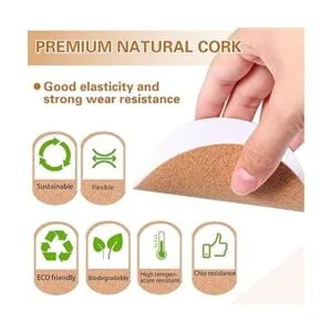 Yalikop 120 hojas de corcho autoadhesivas de 4 x 4_5