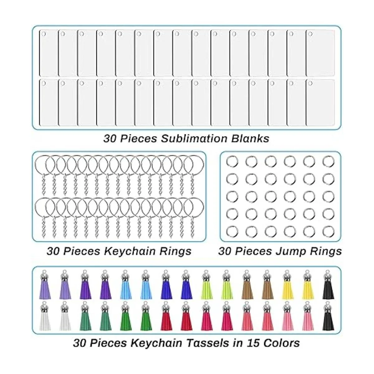 Llavero de sublimación en blanco modacraft a granel 120_3