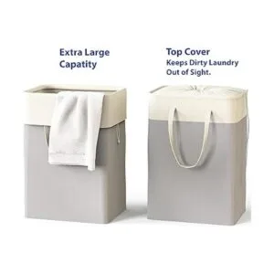 SimpleHouseware Cesta rectangular de algodón terileno_3