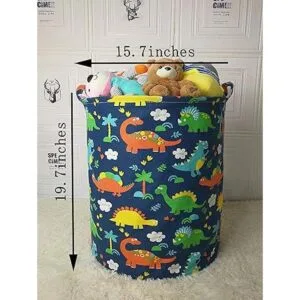 ACMUUNI Cesta redonda de lona para ropa de lavandería_2