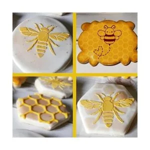12 piezas de plantilla de abeja de abeja plantillas de_7