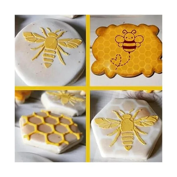 12 piezas de plantilla de abeja de abeja plantillas de_7