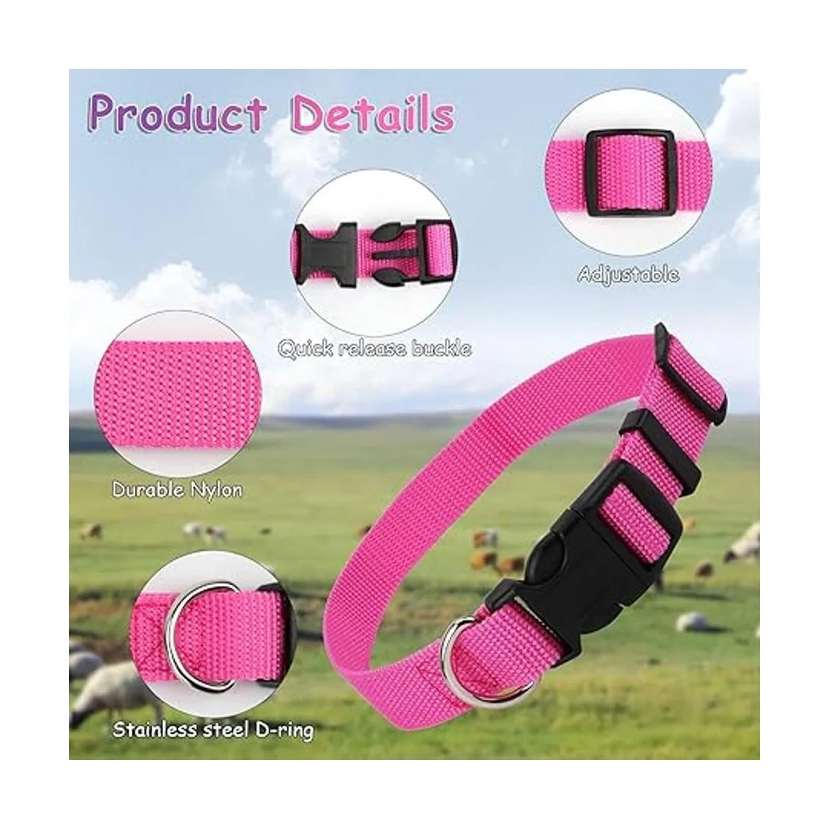 GINDOOR Paquete de 5 collares de cabra con campanas_4