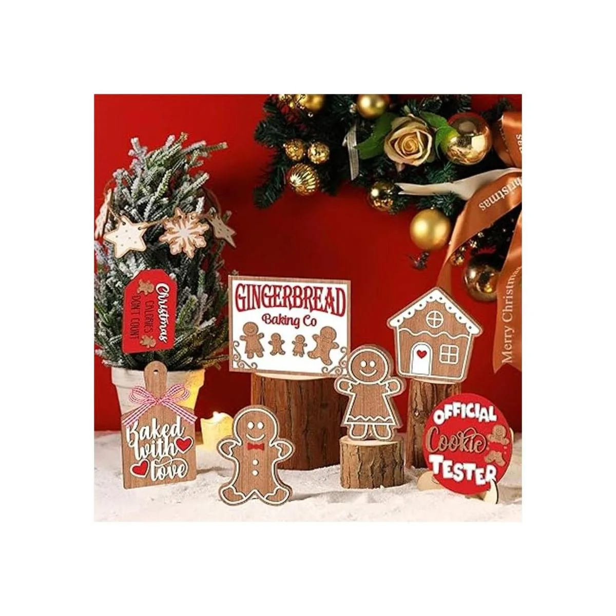 Decoración de bandeja escalonada de Navidad decoración de_5