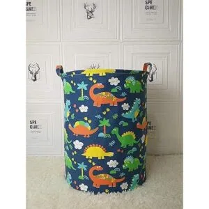 ACMUUNI Cesta redonda de lona para ropa de lavandería_3