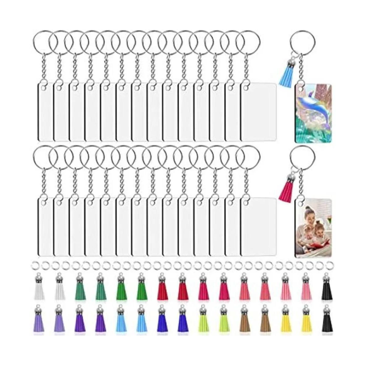 Llavero de sublimación en blanco modacraft a granel 120_1