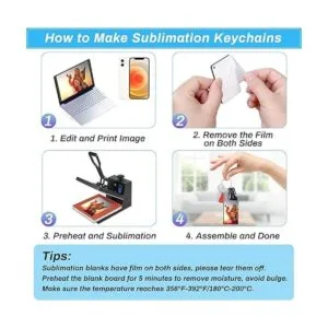 Llavero de sublimación en blanco modacraft a granel 120_4