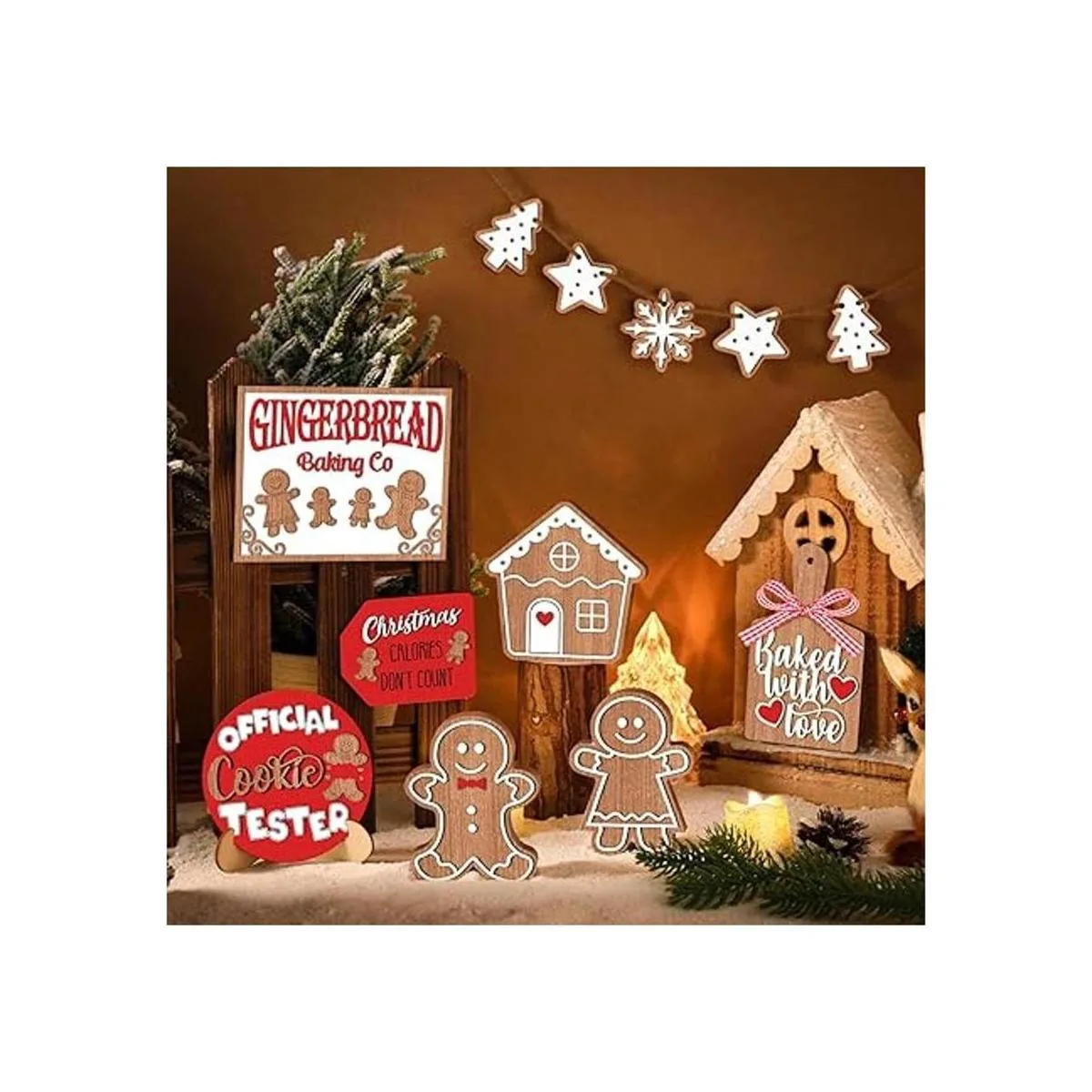 Decoración de bandeja escalonada de Navidad decoración de_2