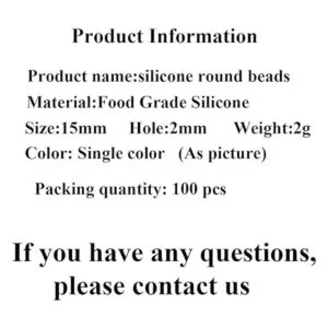 100 piezas de silicona redonda de color granate de 0.591_7