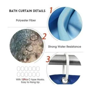 DDSDUDES Cortina de ducha de baño jardín callejón_5