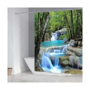 DDSDUDES Cortina de ducha de baño jardín callejón_3