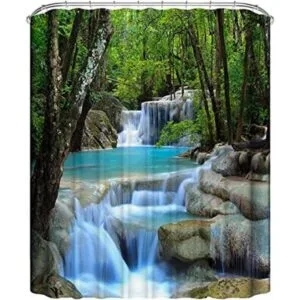 DDSDUDES Cortina de ducha de baño jardín callejón_1