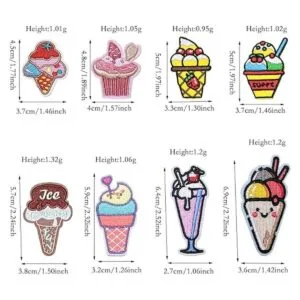 Zayookey 32 parches bordados de dibujos animados parches_5