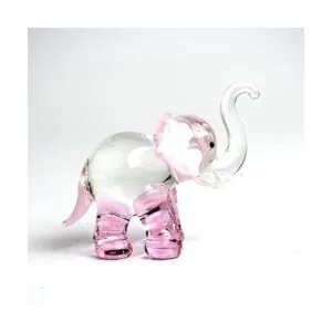 ZOOCRAFT Figuras de elefante de la suerte arte soplado a_4
