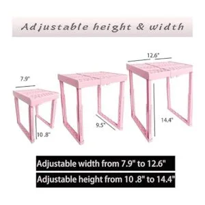 Estante ajustable para casillero de altura y ancho rosa_4